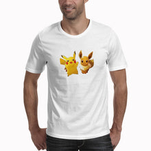 Load image into Gallery viewer, T Shirt PIKACHU POKEMON Tshirt Casual O-Neck Short Mens Shirts Funny T Shirts White Men Tops Tees Clothing