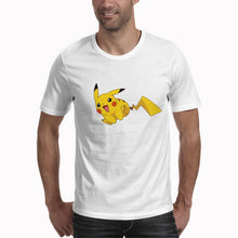 Load image into Gallery viewer, T Shirt PIKACHU POKEMON Tshirt Casual O-Neck Short Mens Shirts Funny T Shirts White Men Tops Tees Clothing
