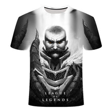Load image into Gallery viewer, 2020 New Dark style 3D League of legends T shirt Yasuo Jarvan IV Twisted Fate E-sports team clothing men's women's LOL t-shirt