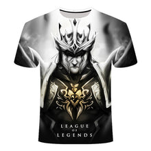 Load image into Gallery viewer, 2020 New Dark style 3D League of legends T shirt Yasuo Jarvan IV Twisted Fate E-sports team clothing men's women's LOL t-shirt