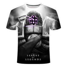 Load image into Gallery viewer, 2020 New Dark style 3D League of legends T shirt Yasuo Jarvan IV Twisted Fate E-sports team clothing men's women's LOL t-shirt
