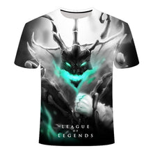 Load image into Gallery viewer, 2020 New Dark style 3D League of legends T shirt Yasuo Jarvan IV Twisted Fate E-sports team clothing men's women's LOL t-shirt