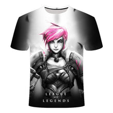 Load image into Gallery viewer, 2020 New Dark style 3D League of legends T shirt Yasuo Jarvan IV Twisted Fate E-sports team clothing men's women's LOL t-shirt