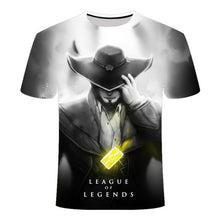 Load image into Gallery viewer, 2020 New Dark style 3D League of legends T shirt Yasuo Jarvan IV Twisted Fate E-sports team clothing men's women's LOL t-shirt