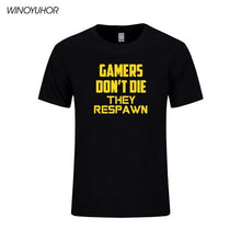 Load image into Gallery viewer, Games Don't Die T Shirt Men 2019 Summer New Streetwear Funny Gamer Short Sleeve T-shirt Homme Hip Hop Brand Clothing Camisetas

