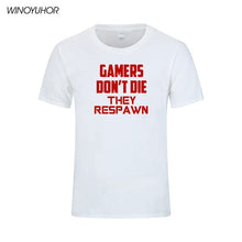 Load image into Gallery viewer, Games Don't Die T Shirt Men 2019 Summer New Streetwear Funny Gamer Short Sleeve T-shirt Homme Hip Hop Brand Clothing Camisetas
