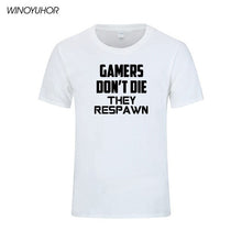 Load image into Gallery viewer, Games Don't Die T Shirt Men 2019 Summer New Streetwear Funny Gamer Short Sleeve T-shirt Homme Hip Hop Brand Clothing Camisetas
