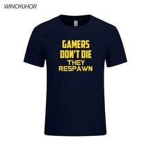 Load image into Gallery viewer, Games Don't Die T Shirt Men 2019 Summer New Streetwear Funny Gamer Short Sleeve T-shirt Homme Hip Hop Brand Clothing Camisetas
