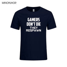 Load image into Gallery viewer, Games Don't Die T Shirt Men 2019 Summer New Streetwear Funny Gamer Short Sleeve T-shirt Homme Hip Hop Brand Clothing Camisetas
