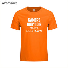 Load image into Gallery viewer, Games Don't Die T Shirt Men 2019 Summer New Streetwear Funny Gamer Short Sleeve T-shirt Homme Hip Hop Brand Clothing Camisetas
