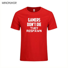 Load image into Gallery viewer, Games Don't Die T Shirt Men 2019 Summer New Streetwear Funny Gamer Short Sleeve T-shirt Homme Hip Hop Brand Clothing Camisetas
