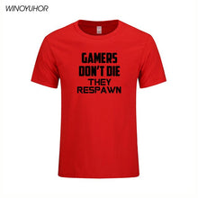 Load image into Gallery viewer, Games Don't Die T Shirt Men 2019 Summer New Streetwear Funny Gamer Short Sleeve T-shirt Homme Hip Hop Brand Clothing Camisetas

