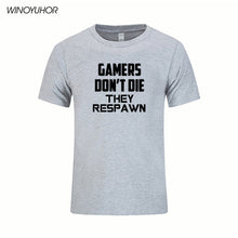 Load image into Gallery viewer, Games Don't Die T Shirt Men 2019 Summer New Streetwear Funny Gamer Short Sleeve T-shirt Homme Hip Hop Brand Clothing Camisetas
