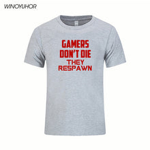 Load image into Gallery viewer, Games Don't Die T Shirt Men 2019 Summer New Streetwear Funny Gamer Short Sleeve T-shirt Homme Hip Hop Brand Clothing Camisetas
