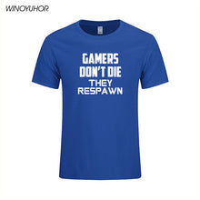 Load image into Gallery viewer, Games Don't Die T Shirt Men 2019 Summer New Streetwear Funny Gamer Short Sleeve T-shirt Homme Hip Hop Brand Clothing Camisetas
