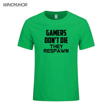 Load image into Gallery viewer, Games Don't Die T Shirt Men 2019 Summer New Streetwear Funny Gamer Short Sleeve T-shirt Homme Hip Hop Brand Clothing Camisetas
