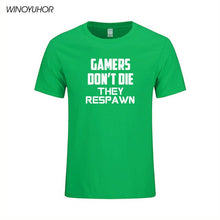 Load image into Gallery viewer, Games Don't Die T Shirt Men 2019 Summer New Streetwear Funny Gamer Short Sleeve T-shirt Homme Hip Hop Brand Clothing Camisetas
