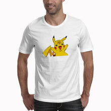 Load image into Gallery viewer, T Shirt PIKACHU POKEMON Tshirt Casual O-Neck Short Mens Shirts Funny T Shirts White Men Tops Tees Clothing
