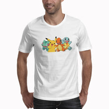 Load image into Gallery viewer, T Shirt PIKACHU POKEMON Tshirt Casual O-Neck Short Mens Shirts Funny T Shirts White Men Tops Tees Clothing
