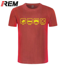 Load image into Gallery viewer, REM Brand Clothing Eat Sleep Game Repeat Gamer Geek Computer Funny T Shirt Tshirt Men Cotton Short Sleeve T-shirt Top Camiseta
