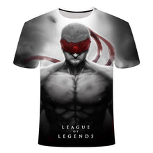 Load image into Gallery viewer, 2020 E-sports game League of Legends yasuo leesin Thresh 3D printing T-shirt men's children's T-shirt Asian size S-6XL

