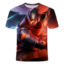 Load image into Gallery viewer, 2020 E-sports game League of Legends yasuo leesin Thresh 3D printing T-shirt men's children's T-shirt Asian size S-6XL
