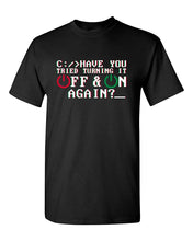 Load image into Gallery viewer, 2019 New Short Sleeve Casual Off And On Again It Computer Programming Gamer Funny Humor Adult T-Shirt Funny Clothing T Shirts
