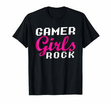 Load image into Gallery viewer, Clothing Gamer Girls Rock T Shirt Retro 8 bit Pixel Gaming Video Game
