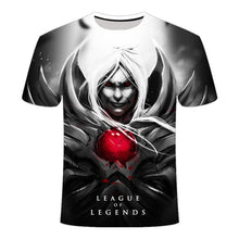 Load image into Gallery viewer, 2020 New Dark style 3D League of legends T shirt Yasuo Jarvan IV Twisted Fate E-sports team clothing  men's women's LOL t-shirt
