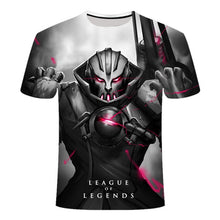 Load image into Gallery viewer, 2020 New Dark style 3D League of legends T shirt Yasuo Jarvan IV Twisted Fate E-sports team clothing  men's women's LOL t-shirt
