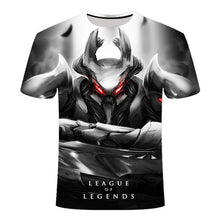 Load image into Gallery viewer, 2020 New Dark style 3D League of legends T shirt Yasuo Jarvan IV Twisted Fate E-sports team clothing  men's women's LOL t-shirt
