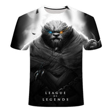 Load image into Gallery viewer, 2020 New Dark style 3D League of legends T shirt Yasuo Jarvan IV Twisted Fate E-sports team clothing  men's women's LOL t-shirt
