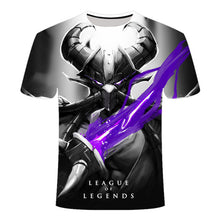 Load image into Gallery viewer, 2020 New Dark style 3D League of legends T shirt Yasuo Jarvan IV Twisted Fate E-sports team clothing  men's women's LOL t-shirt
