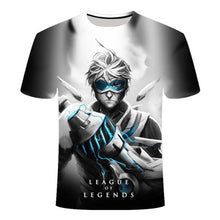 Load image into Gallery viewer, 2020 New Dark style 3D League of legends T shirt Yasuo Jarvan IV Twisted Fate E-sports team clothing  men's women's LOL t-shirt
