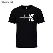 Load image into Gallery viewer, Heartbeat Of Game Printed T Shirt Men Summer Casual Short Sleeve T-shirt Cotton Gamer Gift Brand Clothing Tops Camisetas
