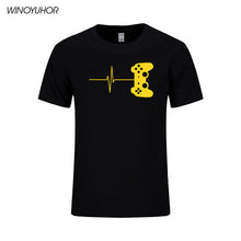 Load image into Gallery viewer, Heartbeat Of Game Printed T Shirt Men Summer Casual Short Sleeve T-shirt Cotton Gamer Gift Brand Clothing Tops Camisetas
