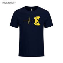 Load image into Gallery viewer, Heartbeat Of Game Printed T Shirt Men Summer Casual Short Sleeve T-shirt Cotton Gamer Gift Brand Clothing Tops Camisetas
