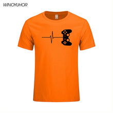 Load image into Gallery viewer, Heartbeat Of Game Printed T Shirt Men Summer Casual Short Sleeve T-shirt Cotton Gamer Gift Brand Clothing Tops Camisetas
