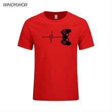 Load image into Gallery viewer, Heartbeat Of Game Printed T Shirt Men Summer Casual Short Sleeve T-shirt Cotton Gamer Gift Brand Clothing Tops Camisetas
