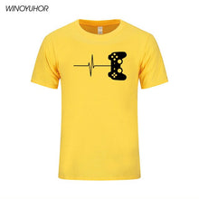 Load image into Gallery viewer, Heartbeat Of Game Printed T Shirt Men Summer Casual Short Sleeve T-shirt Cotton Gamer Gift Brand Clothing Tops Camisetas
