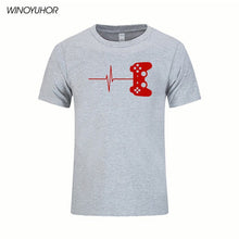 Load image into Gallery viewer, Heartbeat Of Game Printed T Shirt Men Summer Casual Short Sleeve T-shirt Cotton Gamer Gift Brand Clothing Tops Camisetas
