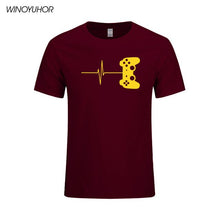 Load image into Gallery viewer, Heartbeat Of Game Printed T Shirt Men Summer Casual Short Sleeve T-shirt Cotton Gamer Gift Brand Clothing Tops Camisetas
